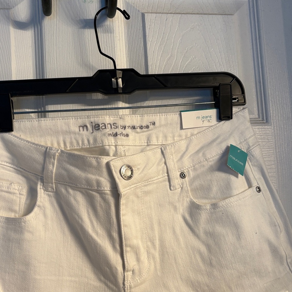 Maurices High Rise White Jeans